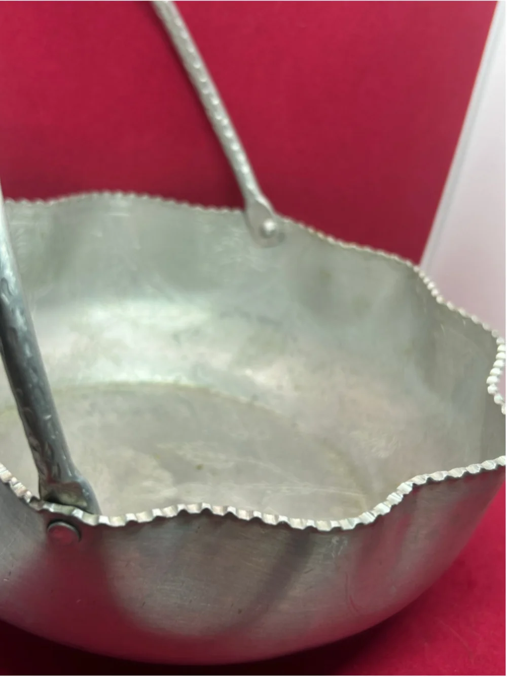 Barricini Silver Metal Floral Serving Basket One Size